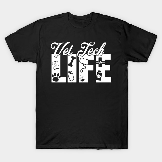 Vet Tech Future Veterinarian T-Shirt by ZimBom Designer